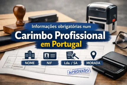 Informações obrigatórias num carimbo profissional em Portugal